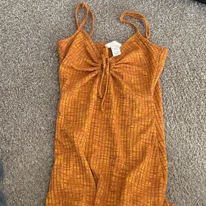 Vibrant Orange Textured Dress